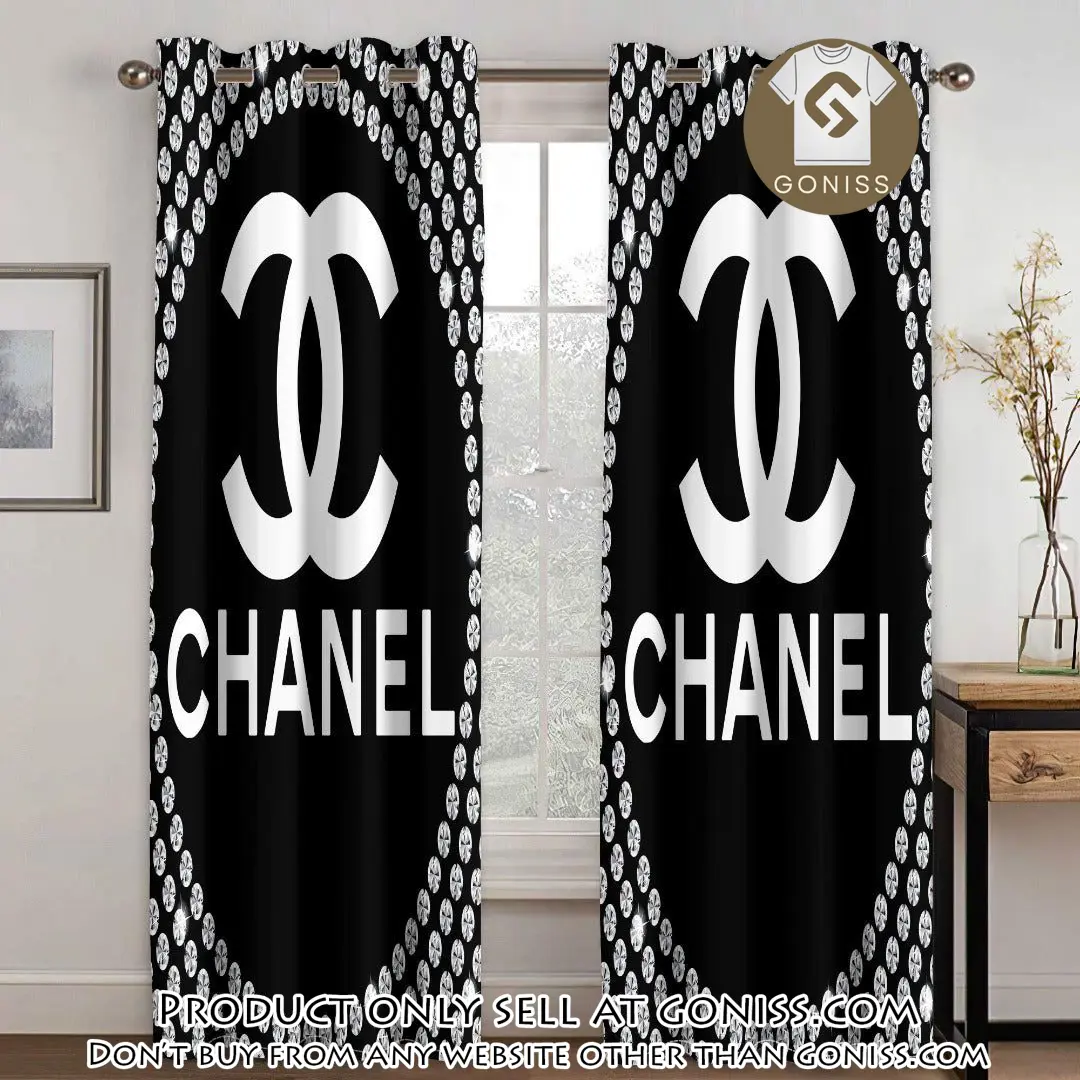 Chanel black premium window curtains hot  set wc108 gn0616815